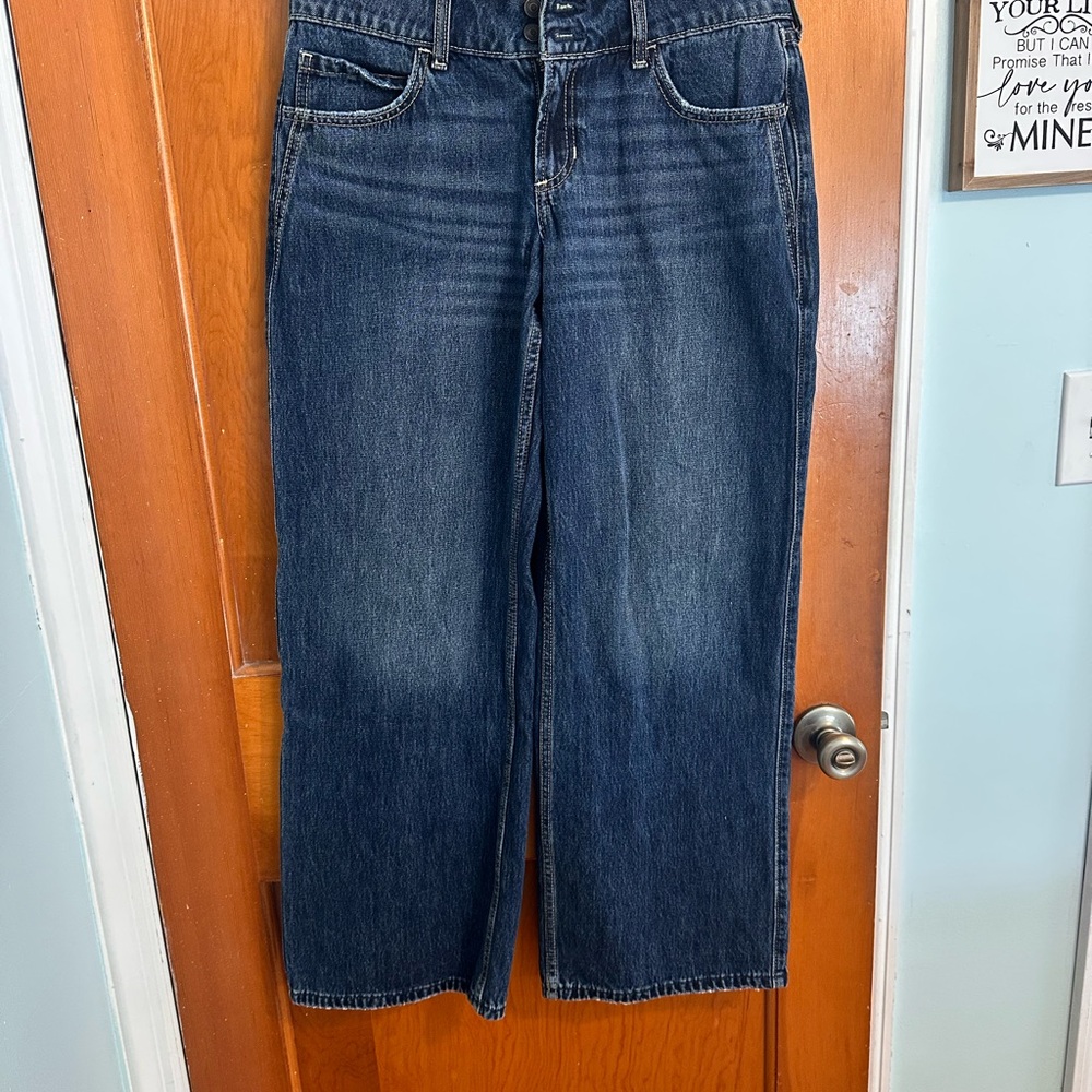 Hollister Straight-Leg Jeans in Dark Blue Wash